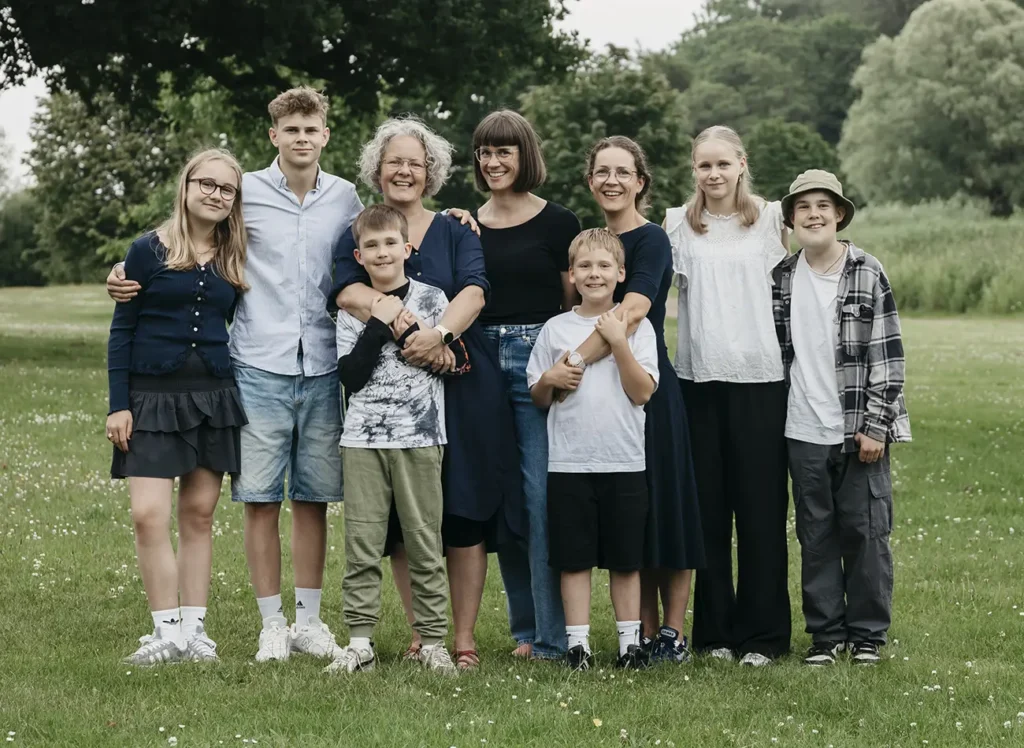 Udendørs familiefoto