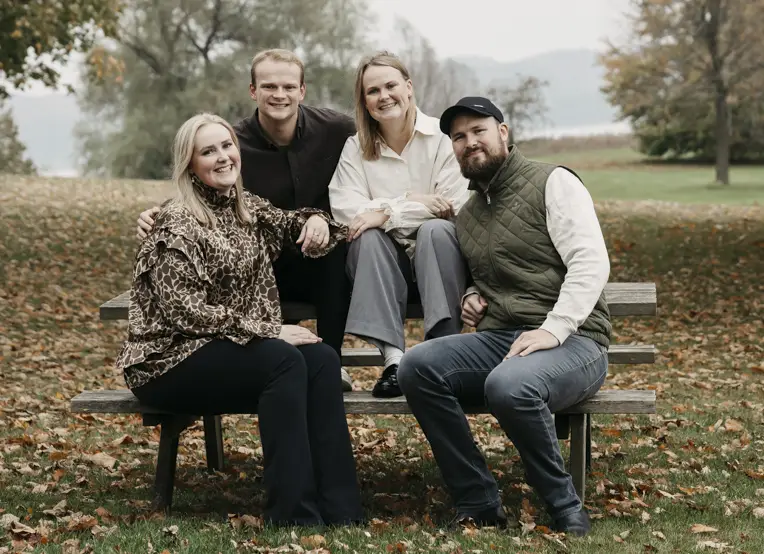 Udendørs familiefoto køligt vejr