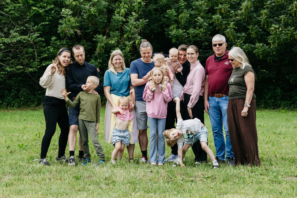 fjollebillede med familien 
