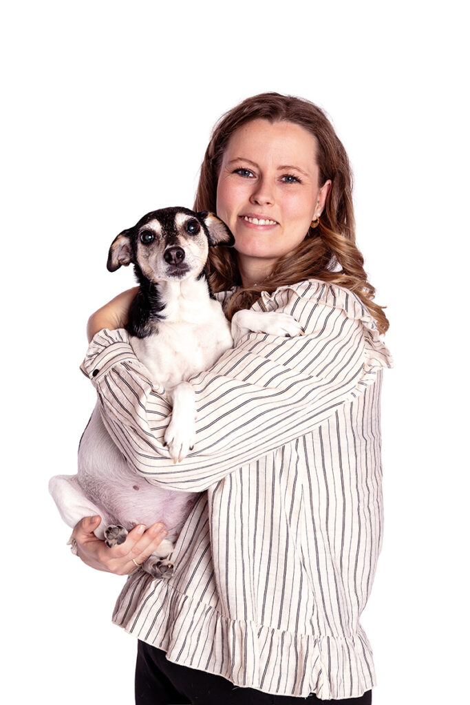 Hund og ejer fotografering